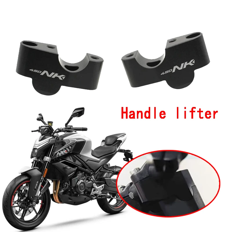 

Fit For CFMOTO 450NK CF450 2023 2024 Motorcycle Accessories Aluminum Handle Riser Clamp CF 450 NK Bar End Adapter Handle Lifter