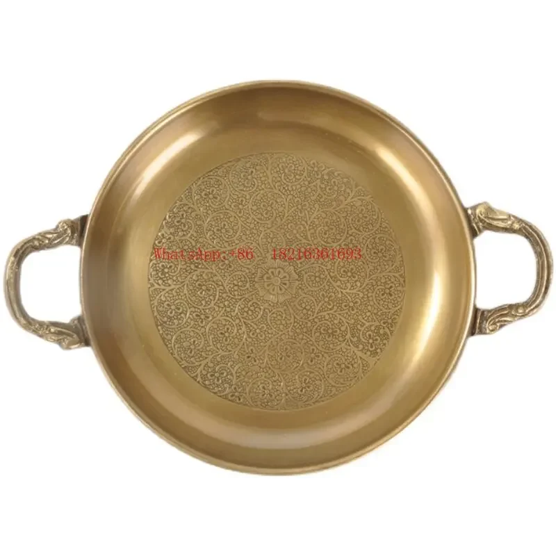 2006GOOD High-end Retro Binaural Storage Plate, Entrance Key Storage Jewelry Plate Dried Fruit Plate