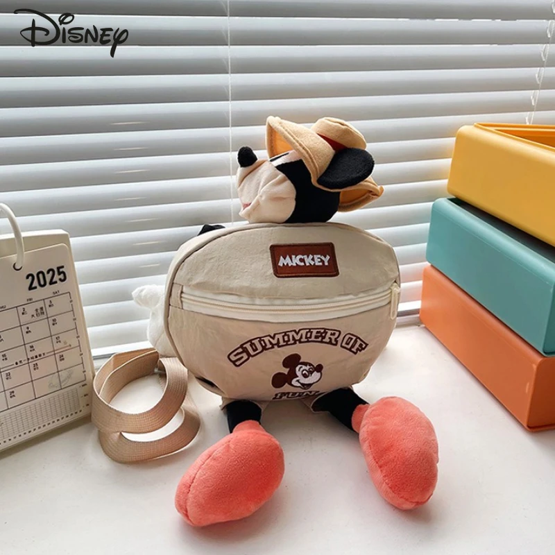 

Mickey 2025 New Women's Crossbody Bag Fashionable and High-quality Three-dimensional Doll Mini Bag Cartoon Phone Storage Bag