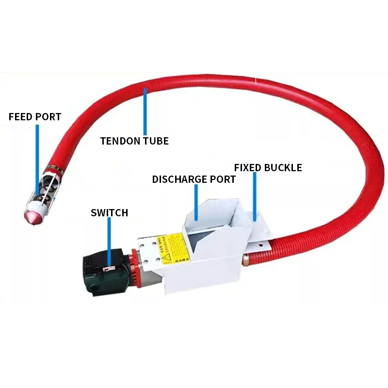 Macchina per pompaggio di cereali per tubi flessibili da 220 V, vite per coclea di aspirazione di grandi dimensioni per piccole famiglie, macchina automatica per aspirazione di cereali montata su veicolo