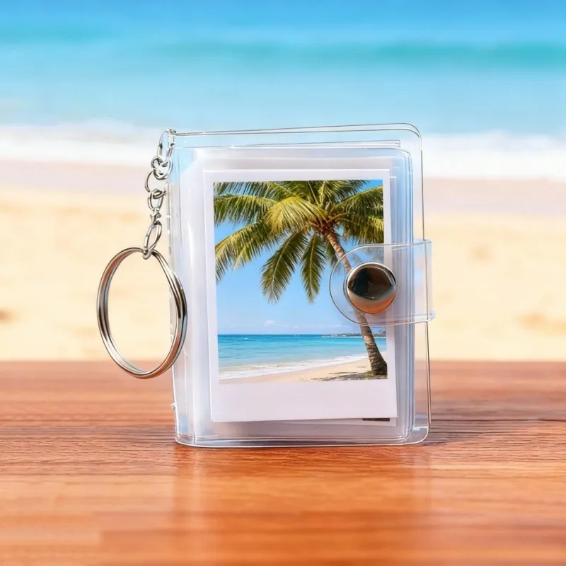 Pockets Portable 1/2/3 Inch Mini Photo Albums Key Chain Jewelry Photos Holder For Photos Cards Small Album Book Card Holder