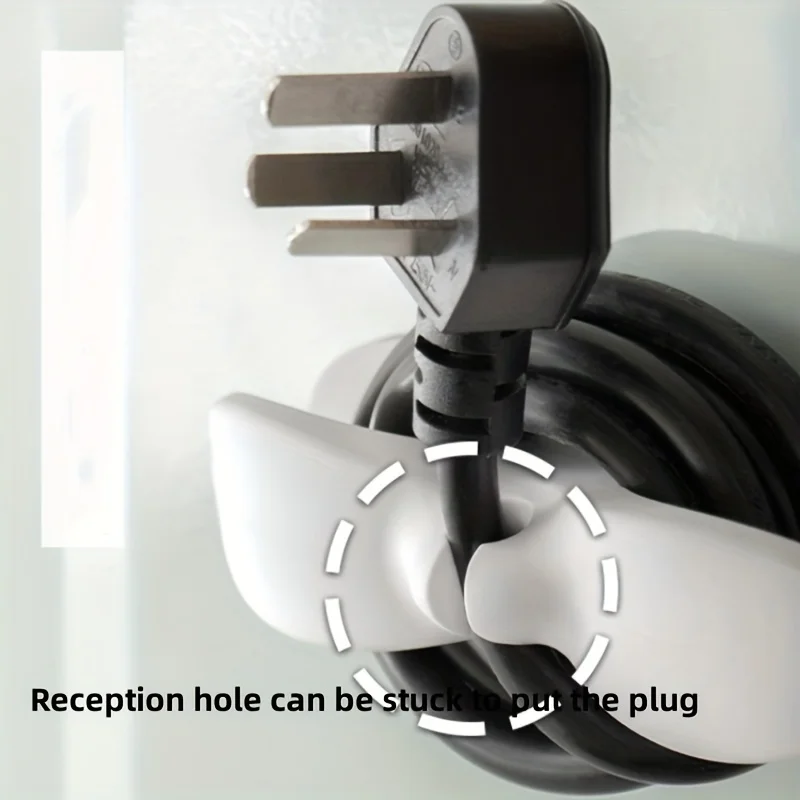 قطعة واحدة من منظم سلك السيليكون متعدد الأغراض - سهل الالتصاق، تركيب بدون ثقب - إدارة سلك مرتب ومتين للمنزل