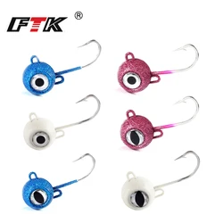 FTK Fishing Jig Head Hook 3D Eye Saltwater 120g/180g/160g Fishing Lure Deep Drop Light Swimbait for Pompano Striper Halibut Bass