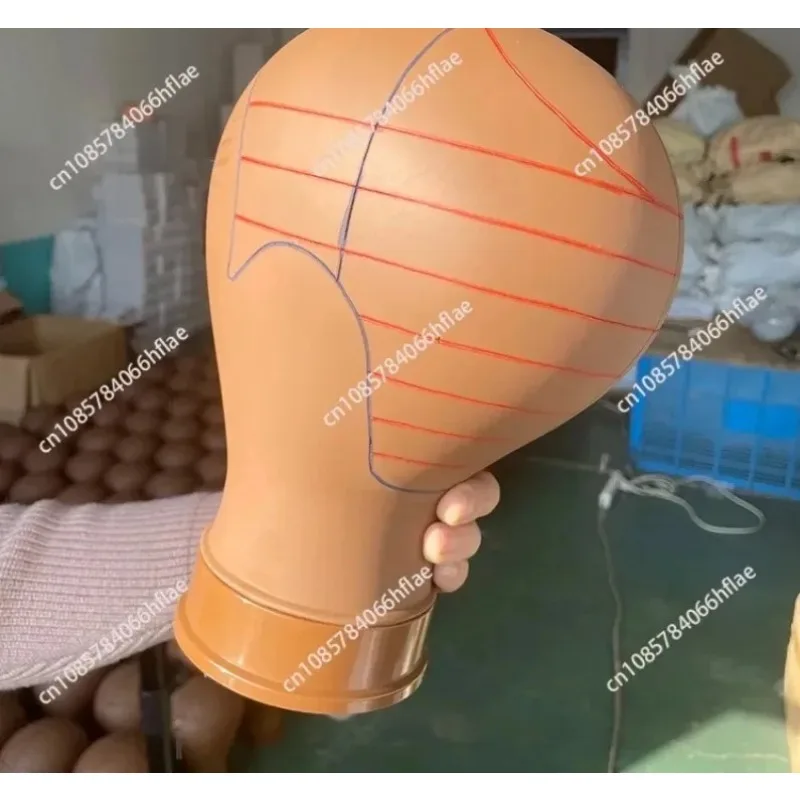 21 22 23 Inch PVC Mannequin Head Cork Canvas Mannequin Wig Making Display 1 1