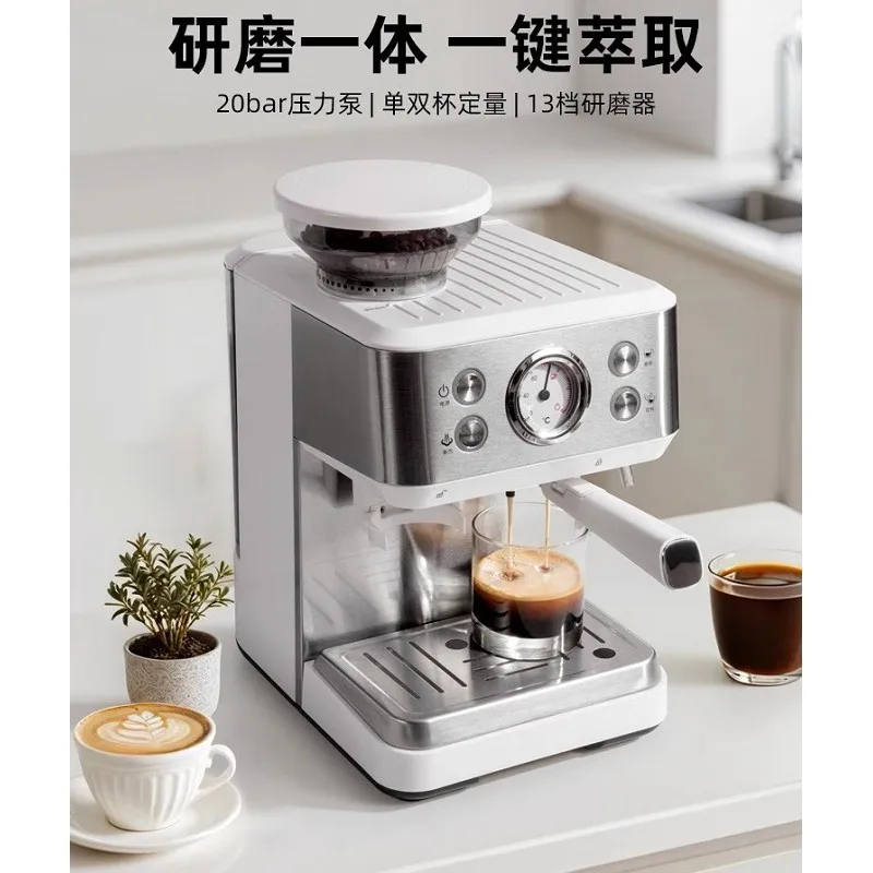 Multifunctional Bean Grinding Coffee Machine One-click Extraction Home Office Small Semi-automatic Grinding And Beating Milk Foa