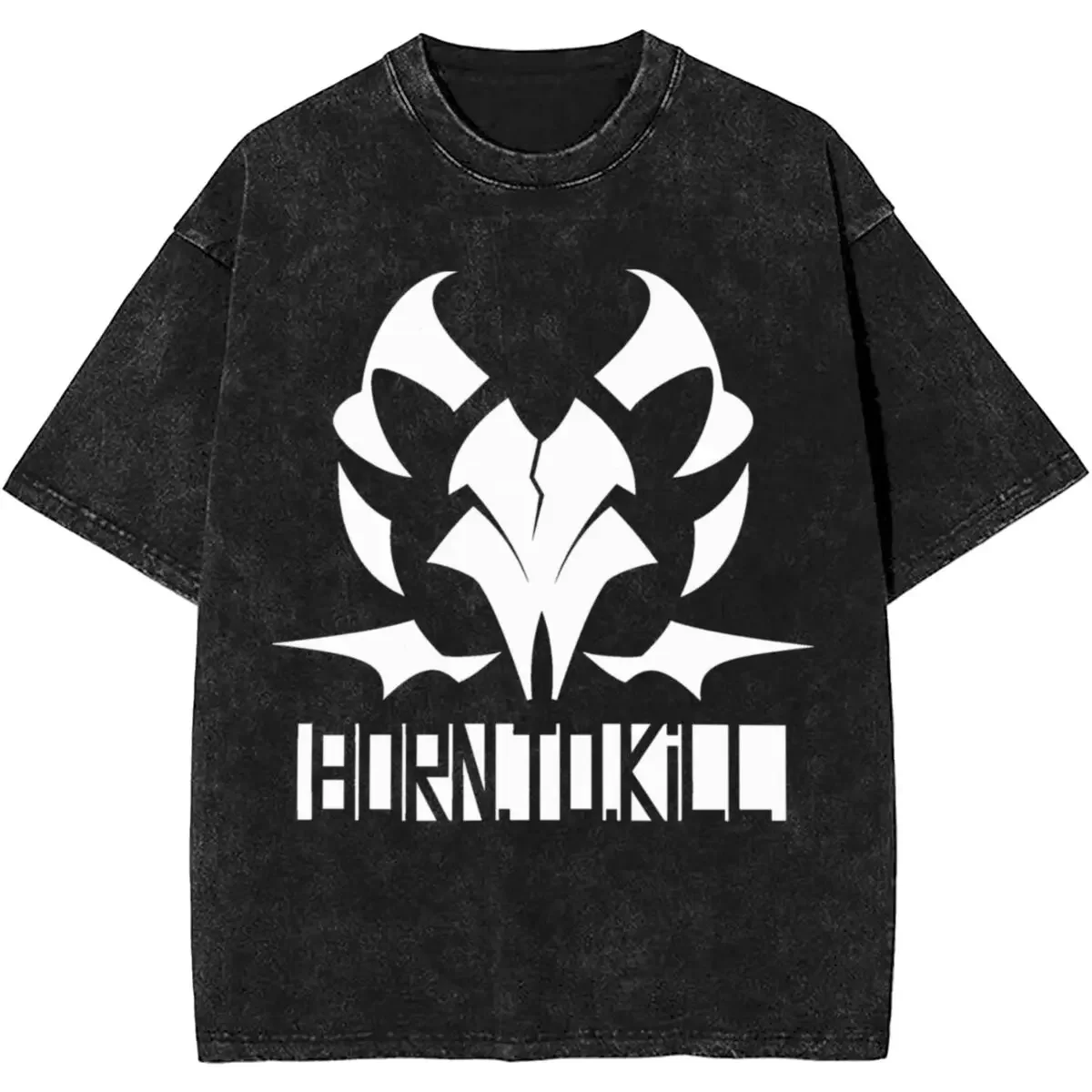 Мужчины Женщины Onikata Kayoko Blue Archive Born To Kill Футболки Летняя футболка в стиле ретро 100% хлопок Мужчины Женщины Onikata Kayoko Blue Archive Born To Kill Футболки Летняя футболка в стиле ретро 100% хлопок