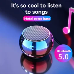 Portable Wireless Bluetooth Speaker New Steel Gun Metal Heavy Subwoofer Outdoor Mini Bluetooth Small Speaker for Home Office