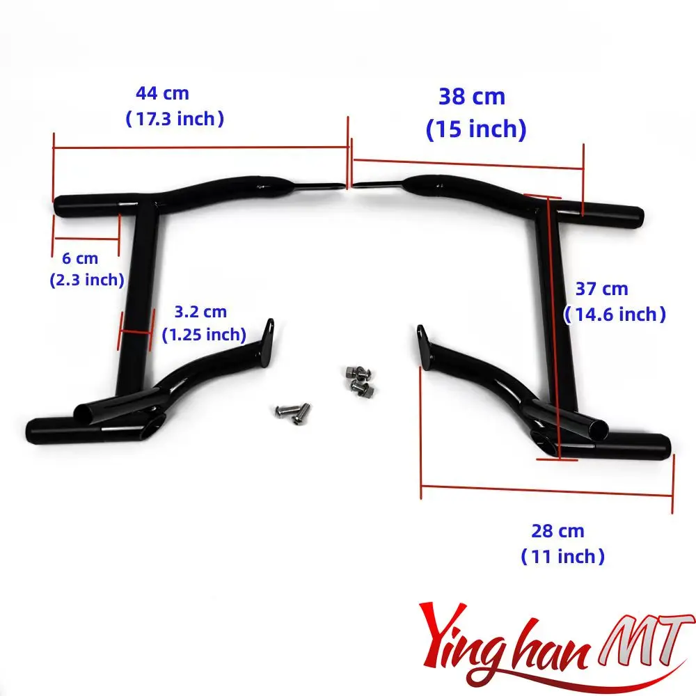 Motorcycle Rear Saddlebag Guard Rails Bracket For Harley Touring Electra Glide Ultra Road King Street Glide Road Glide 09-23