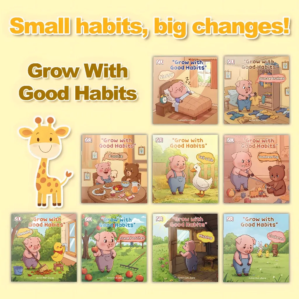 

9-Volume Kids' Habit Formation Picture Book Set - Daily Routine, Manners, Hygiene & Responsibility Stories