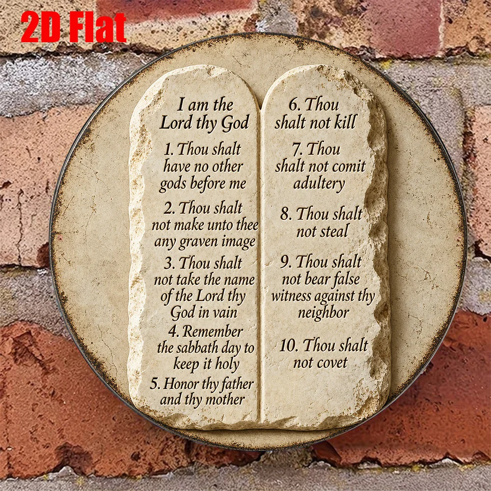 Art & Craft Be - CIFBUY Vintage Commandments Aluminium Wall Art