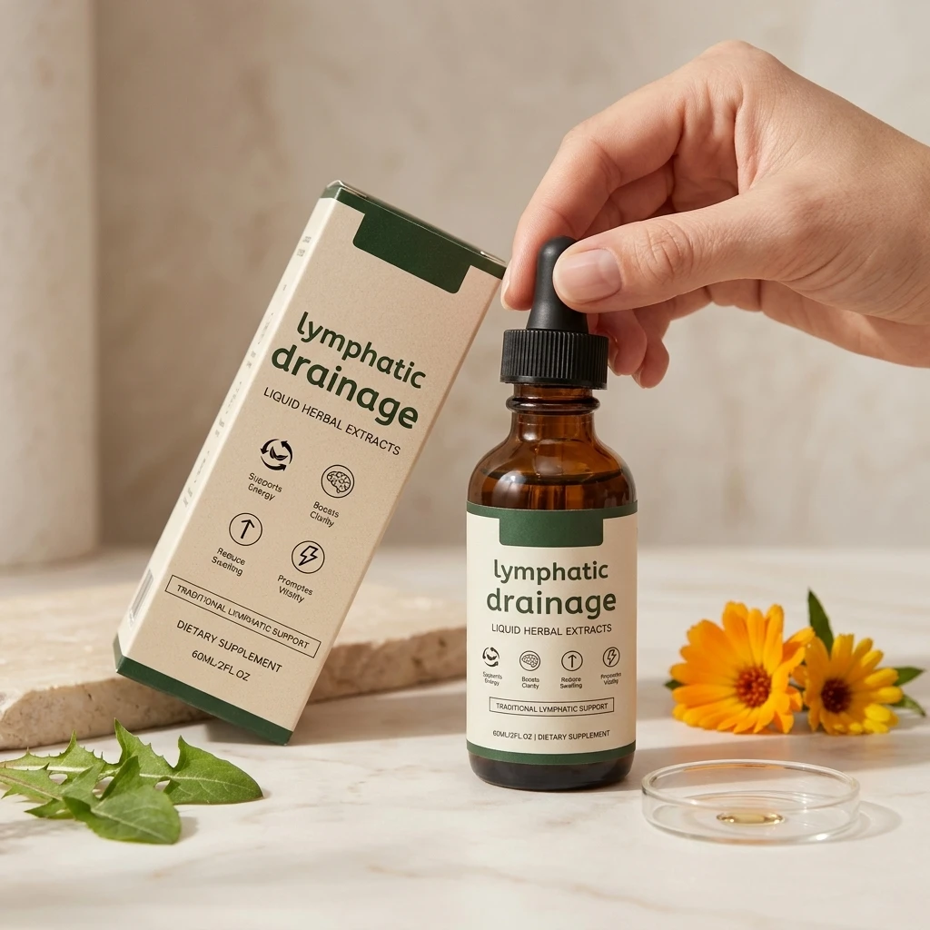 Lymphatic Drainage Wellness Drops Relief Bloating Swelling Anti-Inflammation Reduce Heaviness Feeling Improve Body Vitality 60ml