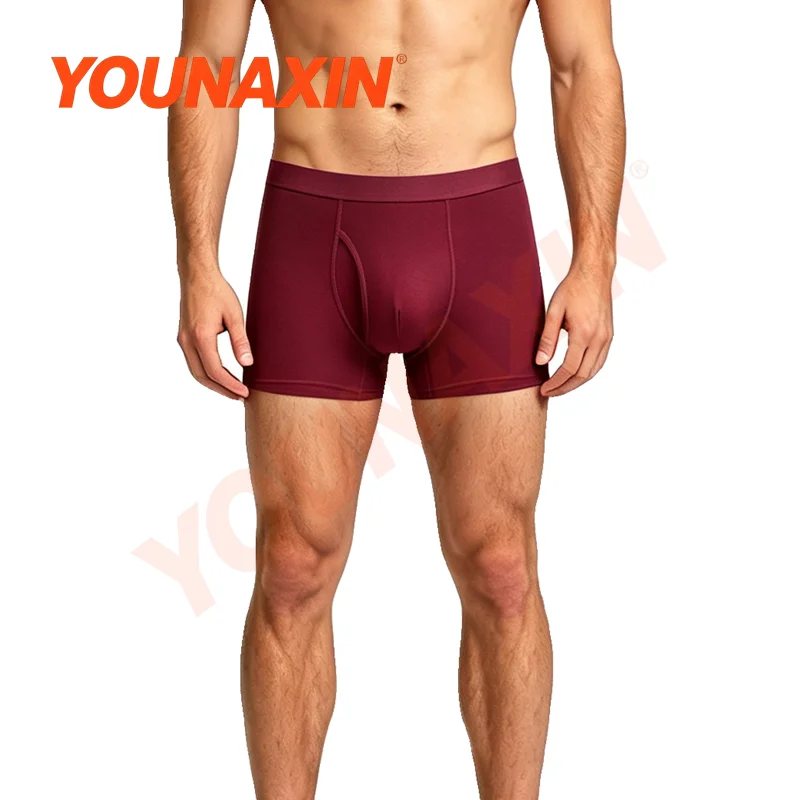 6 Pieces Men Cotton Boxer Briefs Solid Color Mid‑Waist Breathable Soft Underwear Daily Sports Undies Shorts S M L XL 2XL 3XL