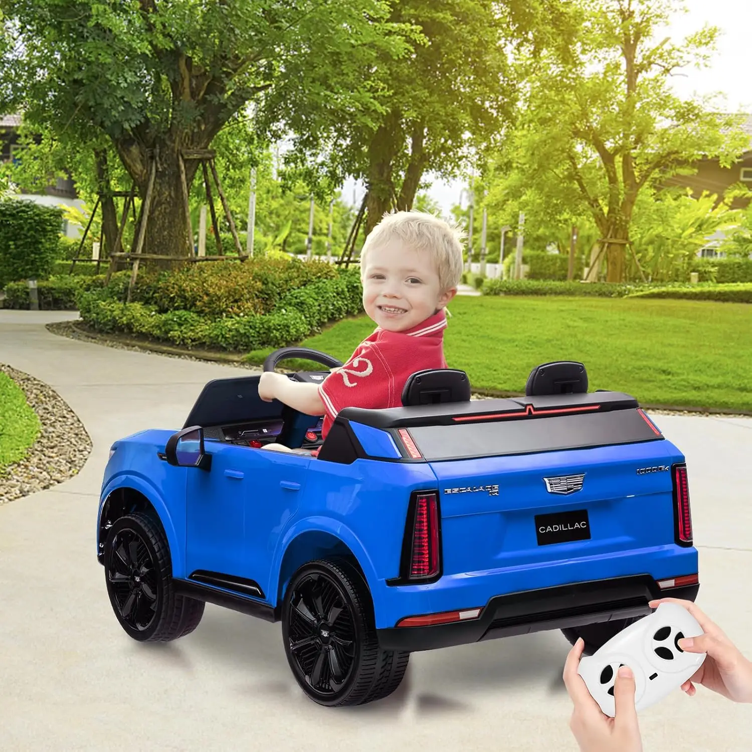 Voiture électrique 2 places pour enfants, jouet 24V, alimenté par batterie, camion avec télécommande 2.4G, lumières LED musicales