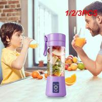 1/2/3PCS Colors USB Rechargeable Portable Mixer 6 Blades Juicer Juice Citrus Lemon Vegetable Fruit Smoothie Squeezer