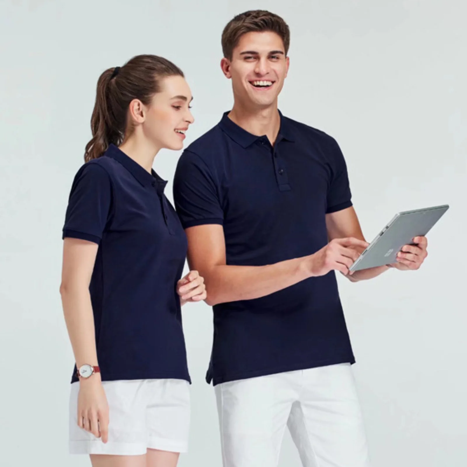 Men\'s Short Sleeve Polo Shirt Custom Printing Embroidery Personalized Logo Corporate Business Shirt Solid Color Lapel Top 4xl
