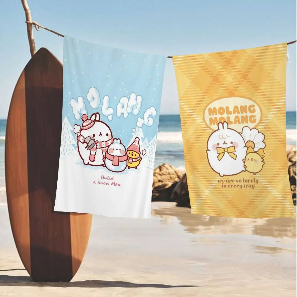 Korean Cute M-Molanges Rabbit Big Microfiber Beach Towels Quick Dry Towel Sand Beach Towels Pool Towel for Travel Swim Pool Yoga