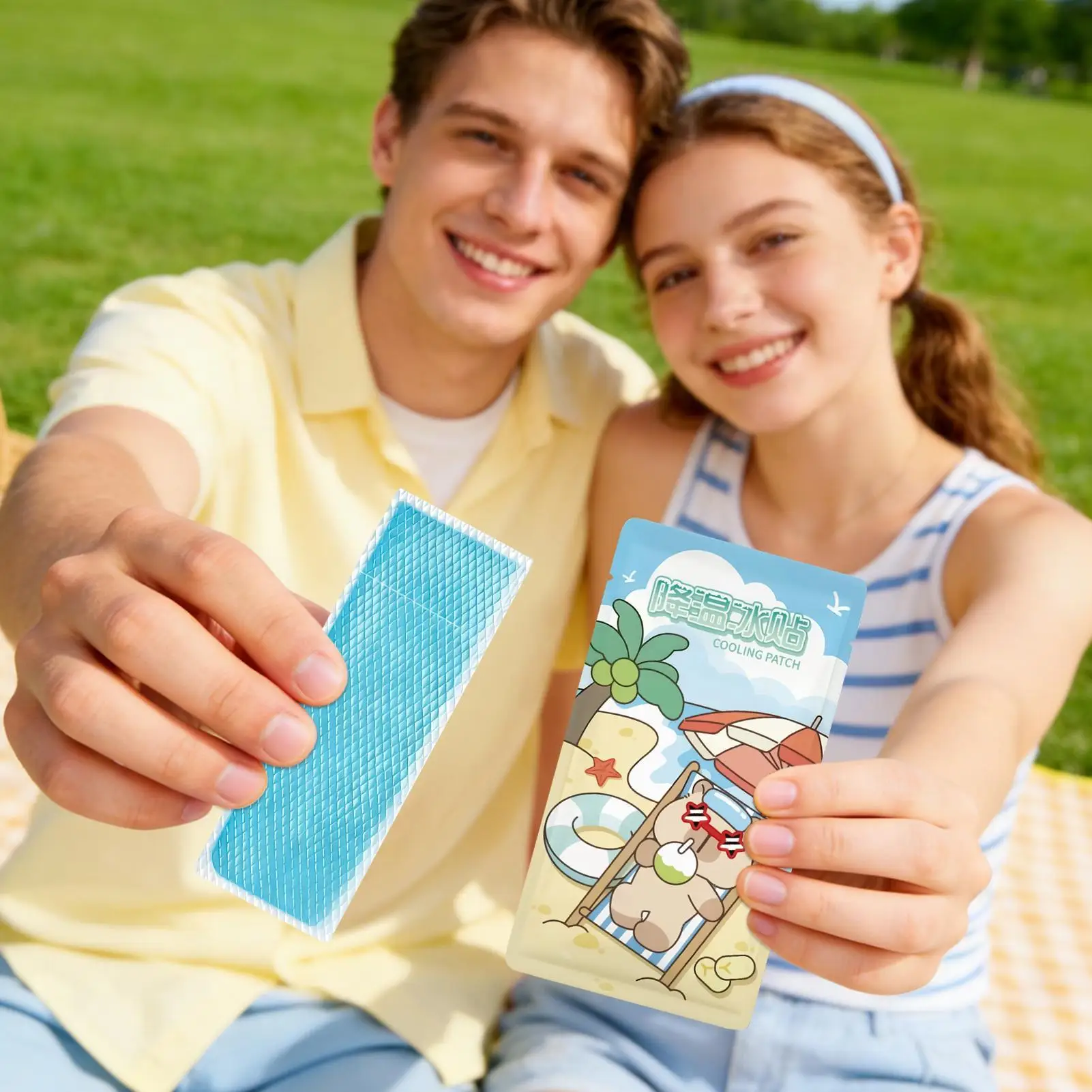 Cooling Patches Preventing Heatstroke 2Pcs/set Outdoor Summer Cooling Gel Pads For Physical Cooling In Hot Weather