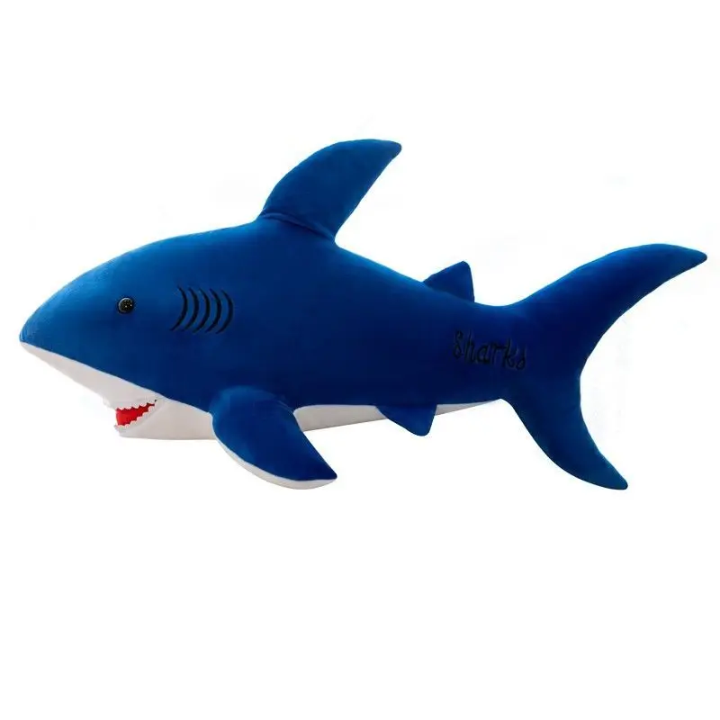 About 42cm Dark Blue Shark Plush Toy Soft Doll Baby Toy Birthday Gift b0635