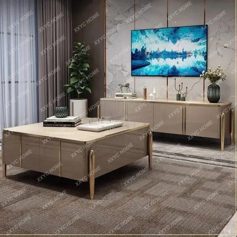 XX Minimalist Golden Tv Cabinet Storage Classic Modern Living Room Tv Stands   Television Furniture