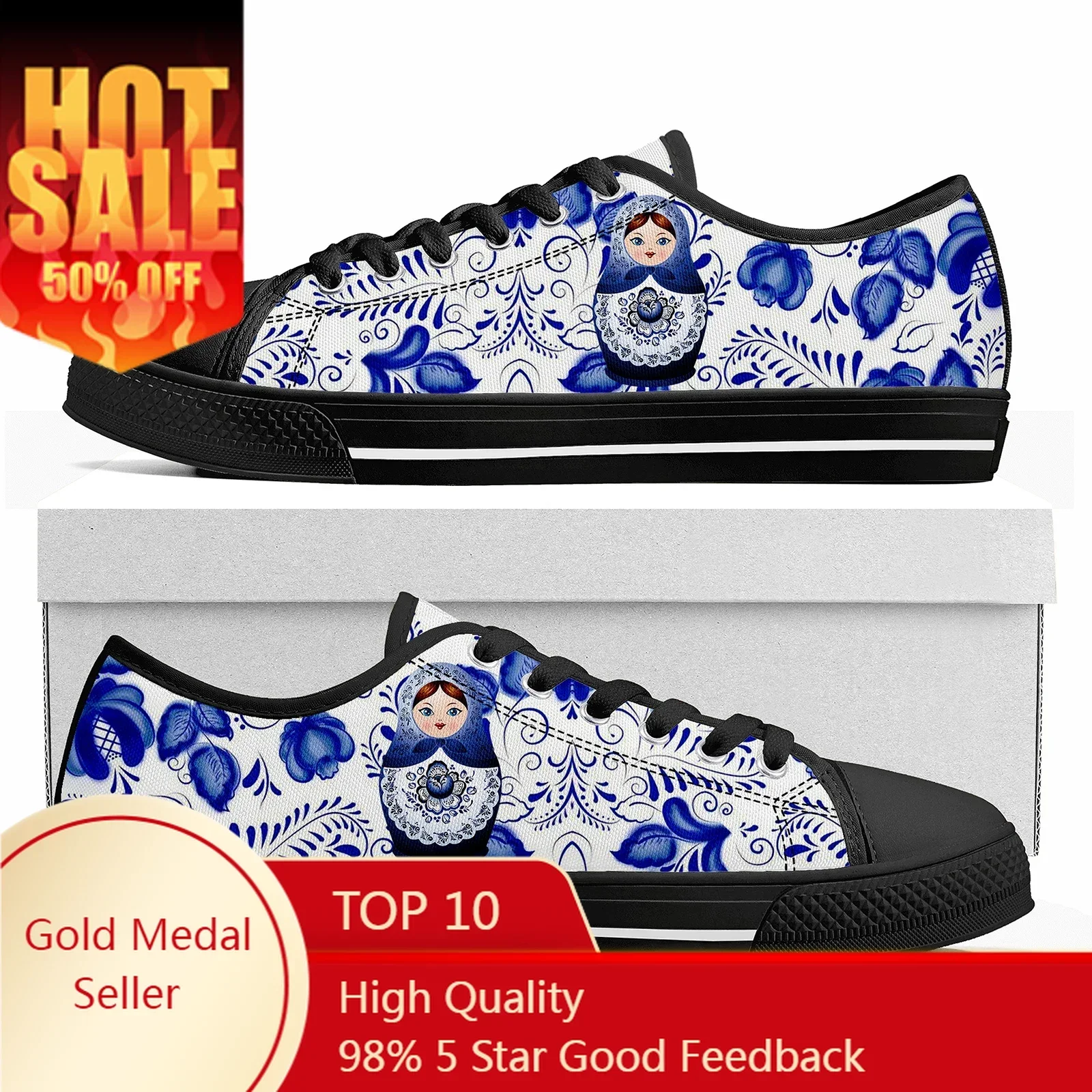 

Matryoshka Doll Russia Memory Foam Low Top High Quality Sneakers Mens Womens Teenager Tailor-made Canvas Sneaker Couple Shoes