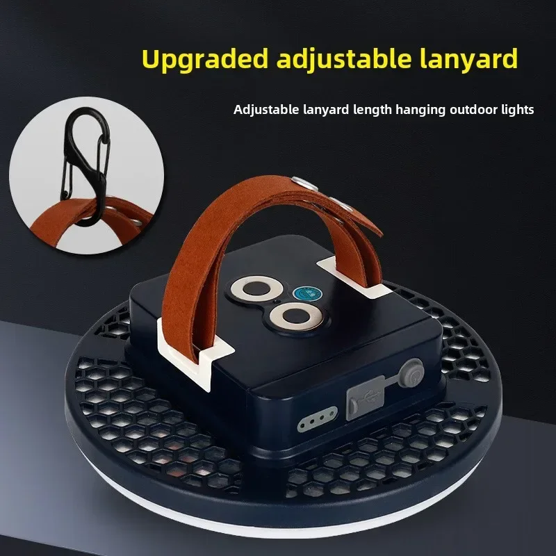 Luz de camping al aire libre Gebang, luz de campamento de emergencia superbrillante recargable, lámpara de tienda, luz de larga duración