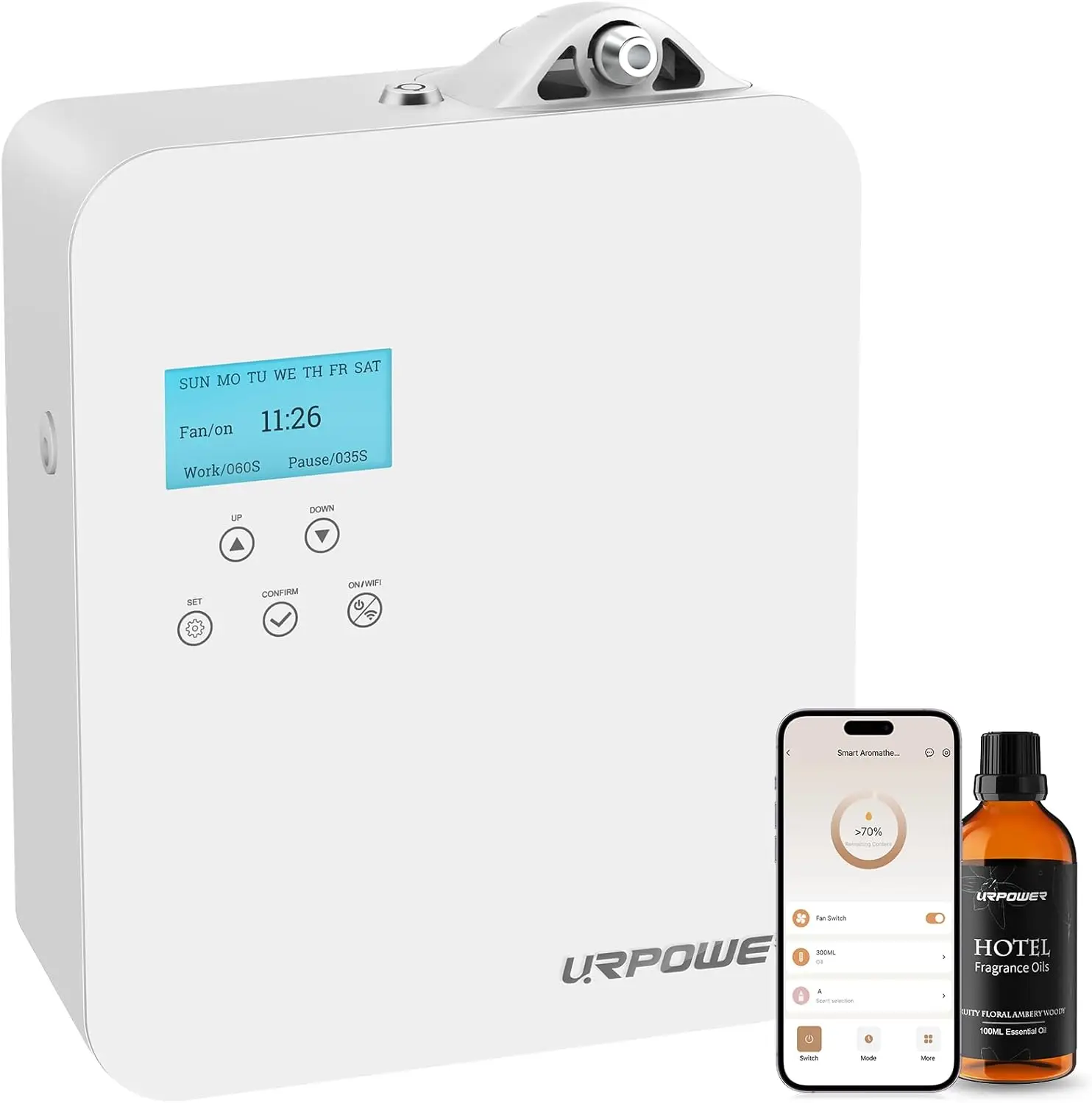 2026 New Upgrade  300ml Waterless Nebulizing Scent Diffuser Up To 3000 Sq Ft, Smart APP Control HVAC/Wall Cold-Air Aromat