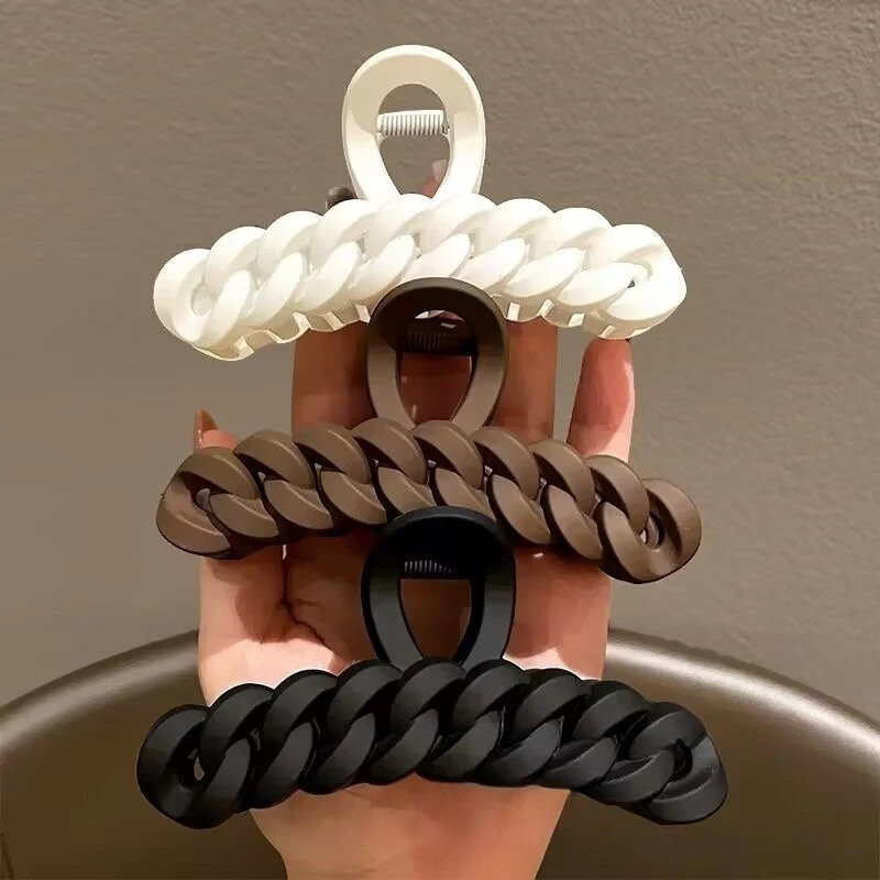 New Women Fashion Claw Clip Acrylic Large Hair Claw Korean For Girl Shark Clip Headwear Barrette Hair Accessories image 5