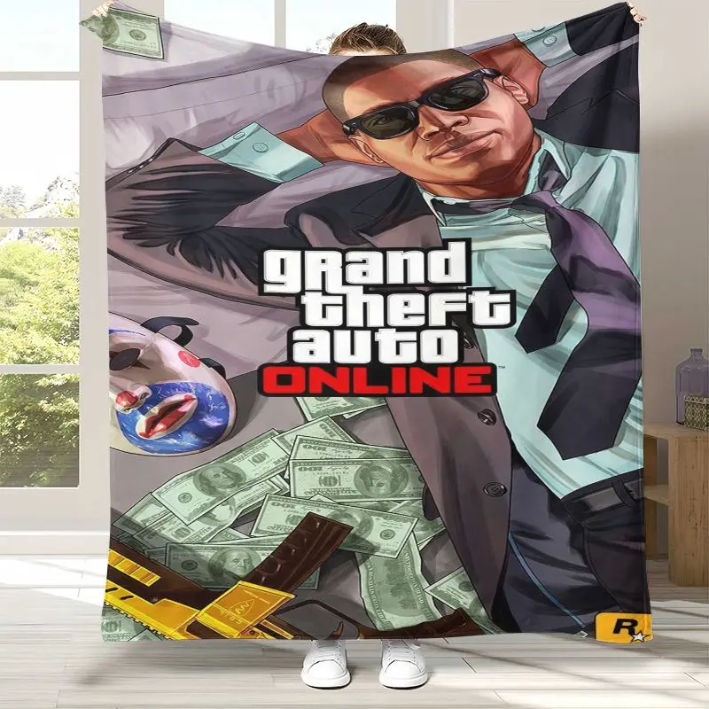 Game G-GTA San Andreas Soft Flannel Throw Blanket,Cozy Warm Blanket for Bed,Sofa,Living Room,Picnic,Camping,Home Decor,Gift