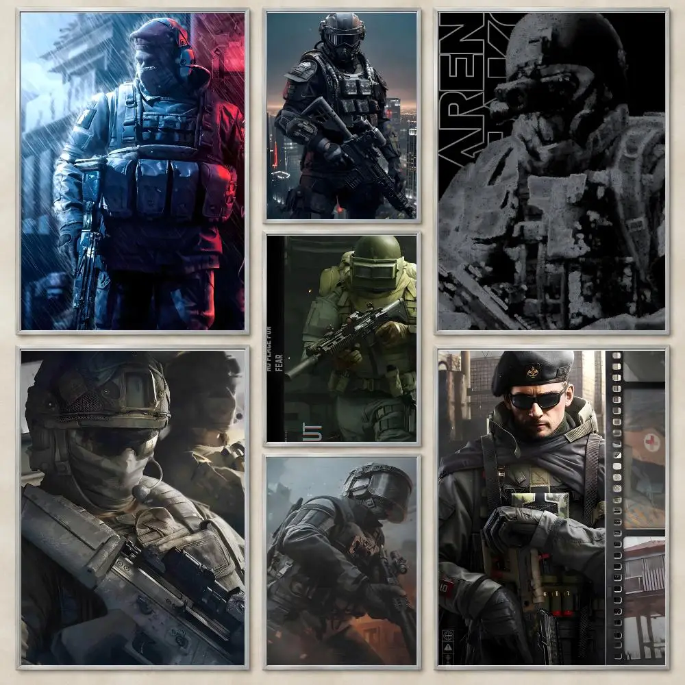 Tactical Video Game A-Arena Breakout Poster Self-Adhesive Wall Art HD Print For Dorm Teen Room Decor Gift