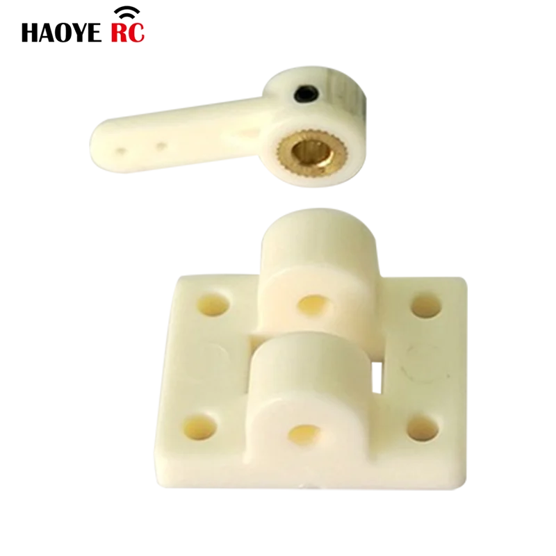 2 Sets 4MM Landing Gear Front Wheel Steering 2/3 Holes Steering Arms+Mounts For RC Airplanes Parts Electric Planes Foam Model