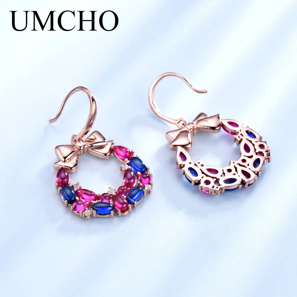 

Colorful Earring Rose Gold Dangle Earrings Elegant Woman's Earring Silver 925 Earrings Party Gift