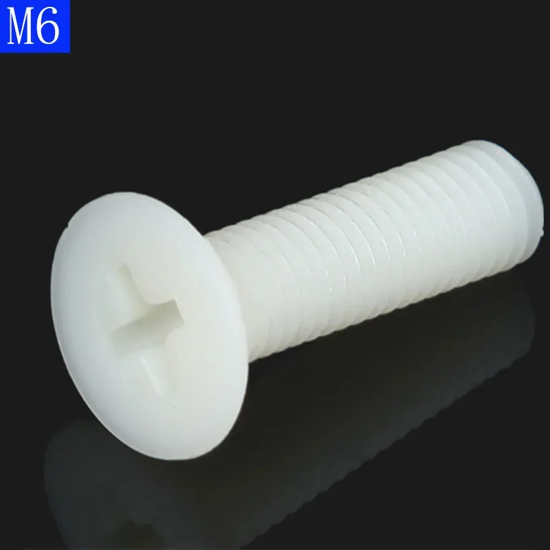 M6 X 1.0 White Nylo…