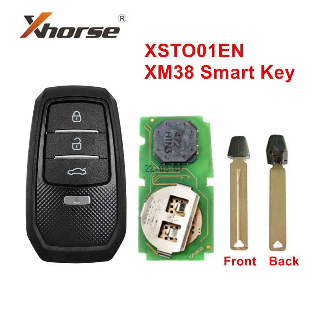 

Xhorse XSTO01EN Univeral TOY.T Smart Key for Toyota XM38 Smart Key Support 4D 8A 4A All in One Supports Rewrite