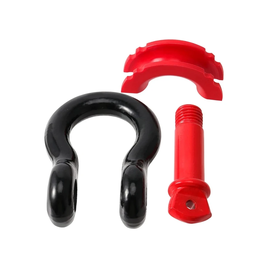 4.75-Ton D Ring Shackle Tow Hook With Protective Cover Universally Fit Off-Road Jeep Truck Vehicle Recovery Best Offroad Towing