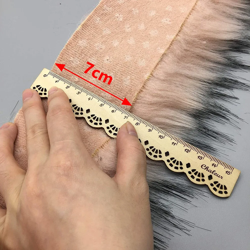 1m DIY Apparel Sewing Fluffy Trim Faux Fur Ribbon Tapes Trimming Home Decor Sewing Costume Stripe Plush Fur Trim for Crafts