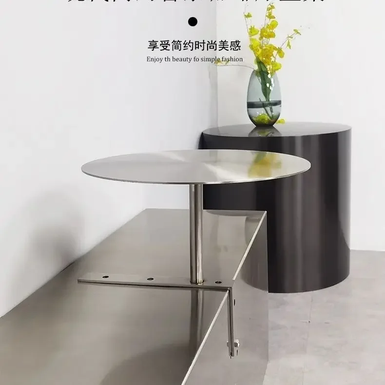 Modern Minimalist Stainless Steel Hang on Bar Table Compact Counter Space Saving Corner Desk for Cafe Shop Rustproof