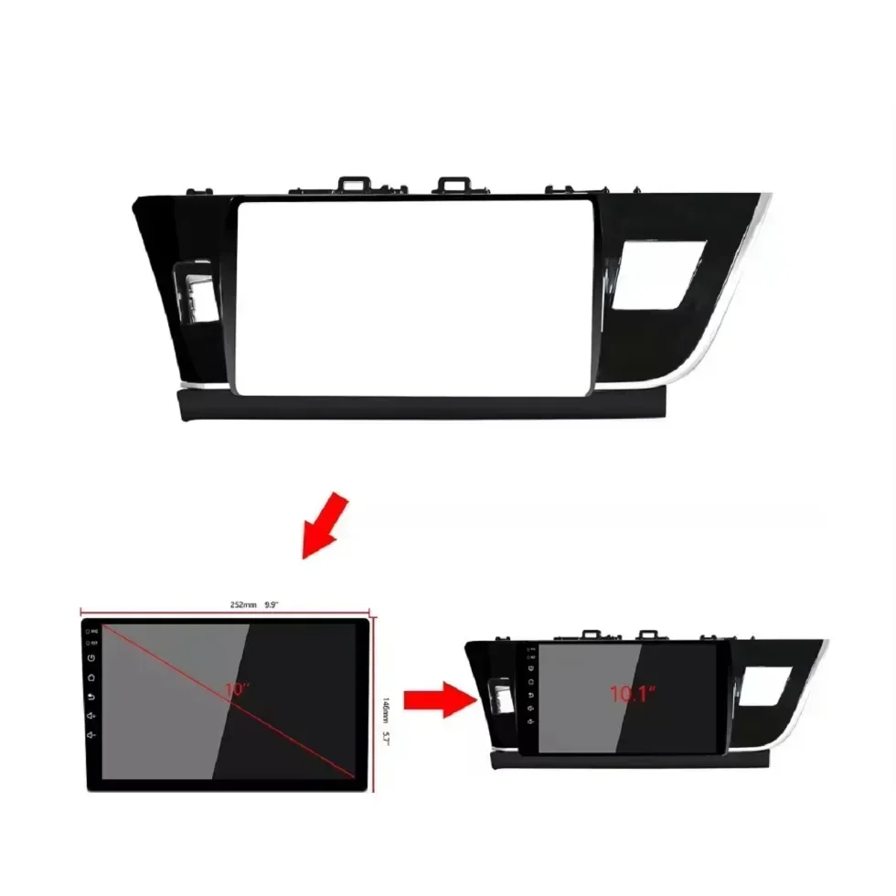 Car Dvd Player Android Radio Ips Touch Screen Gps Navigation For Toyota 2014 Corolla Android 10Inch Car Frame Fascia