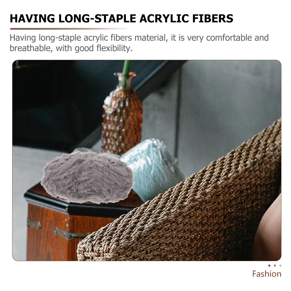 

1 Roll Hand-Knitting Yarn Acrylic Fibers Crochet Supply Soft Skin-Friendly Multi-Use Diy Woolen Yarn For Hats Scarves Blankets