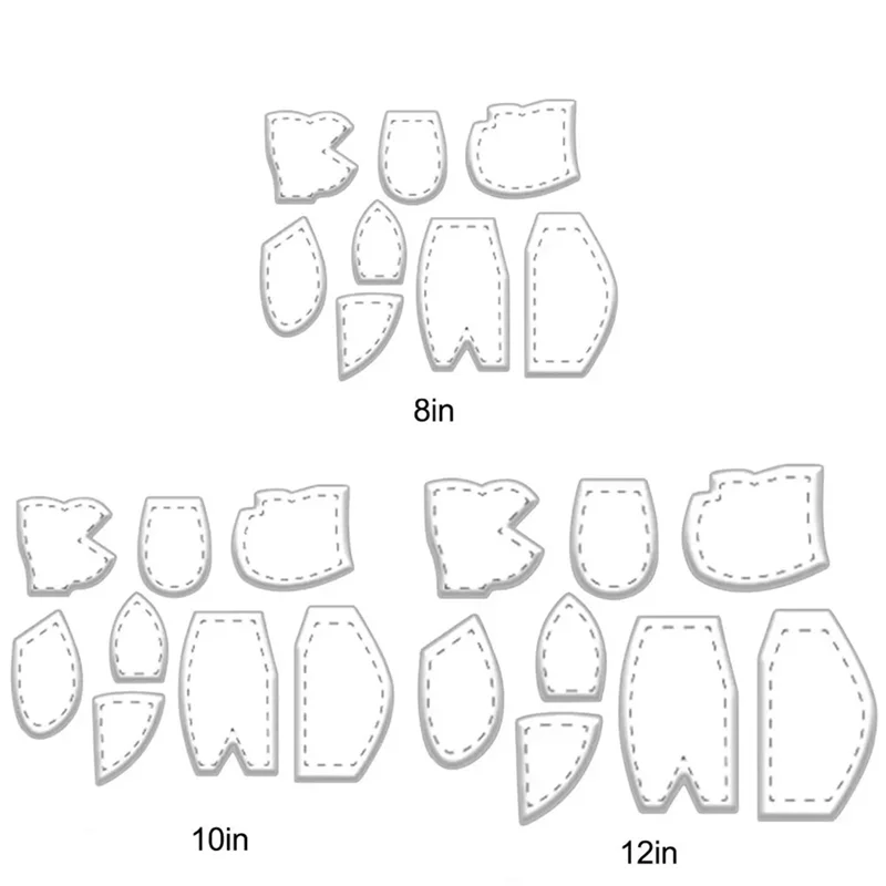 8Pcs/Set 8In Acrylic Template Ruler Set Memory Quilting Ruler For Sewing Template Patchwork A