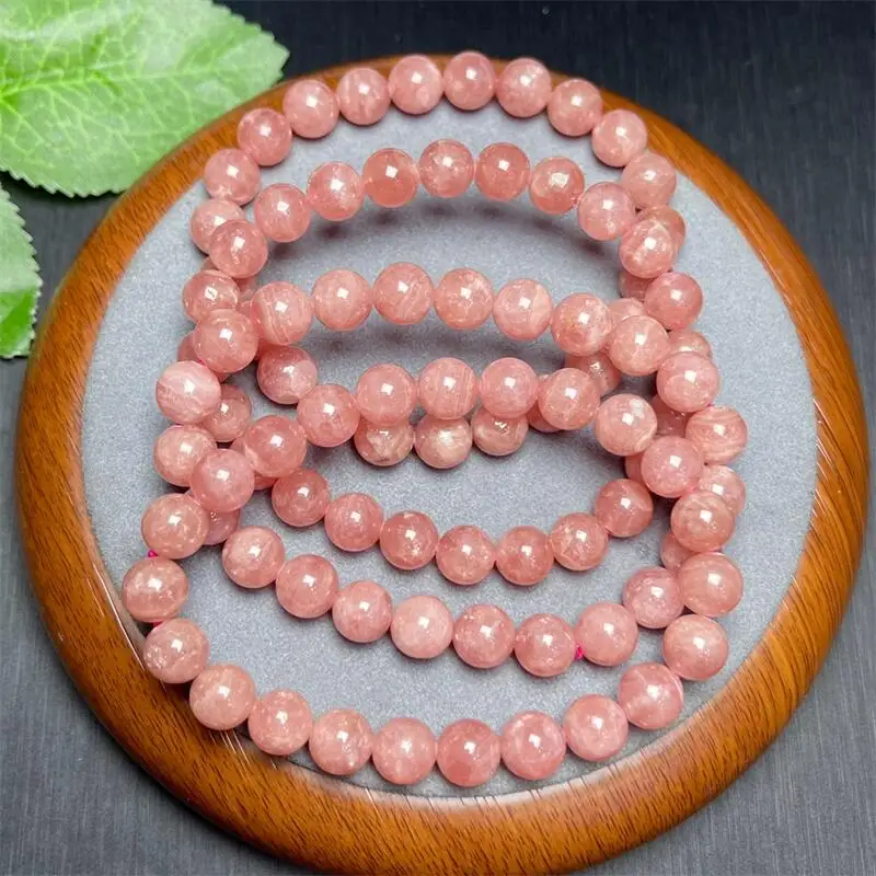 Natural Red Lace Agate Bracelet Charms Handmade Fortune Energy Bangle Mineral Woman Amulet Jewelry Gift 1PCS 7/8MM