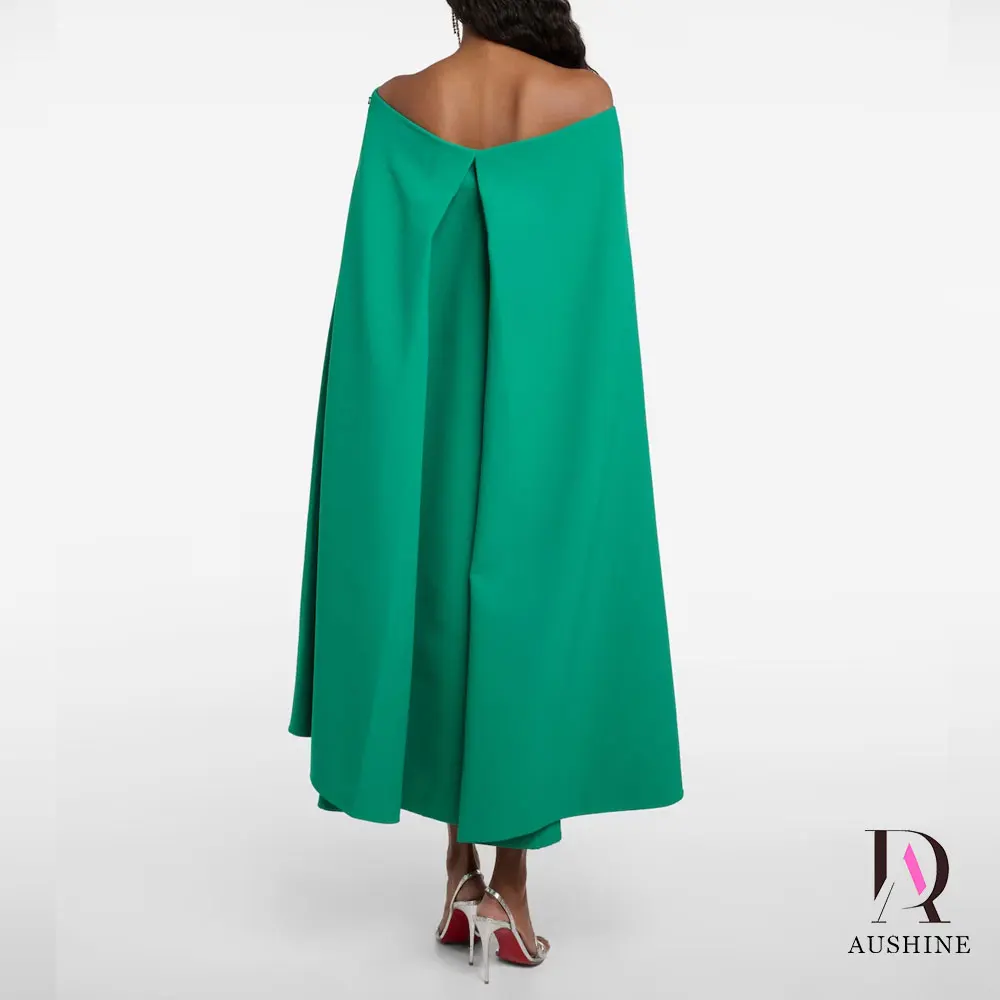 Aushine Kleid Luxus Geburtstag Abendkleid knöchel lange Schal Ärmel Sommer elegante Hochzeits feier Kleider für Frauen arabisch