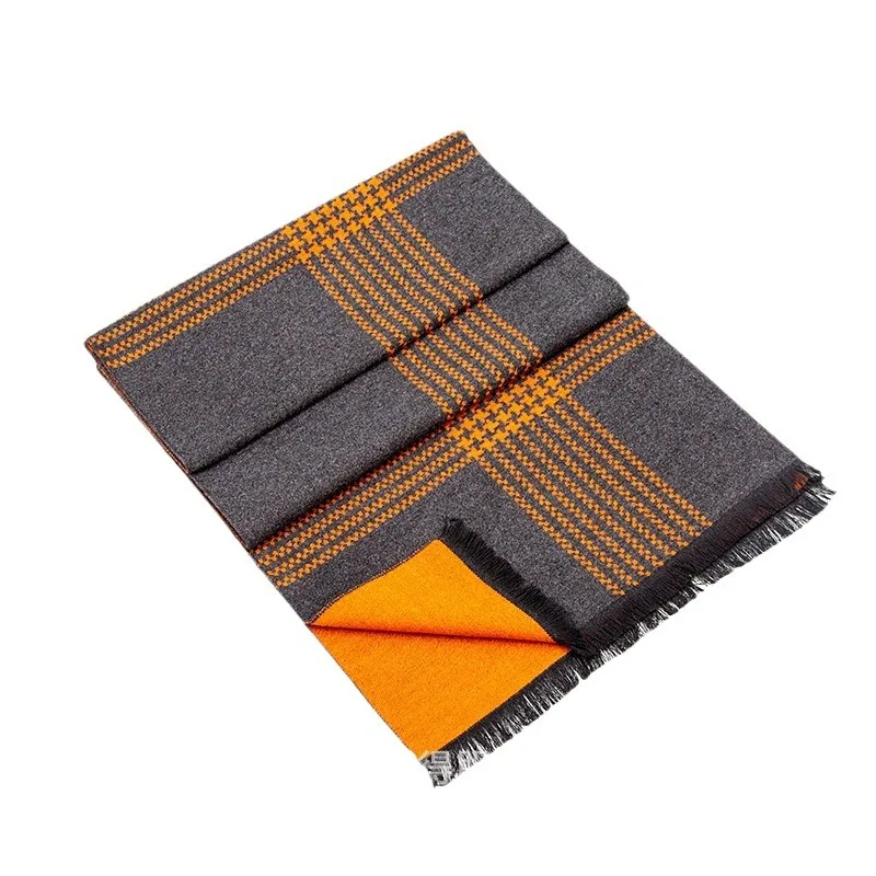 Men s Brushed Scarf Autumn Winter Warm Neck Wrap for Business and Daily Wear Soft Brushed Texture for Boyfriend and Dad
