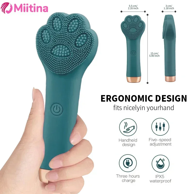 

Electric Silicone Face Cleansing Instrument Wash Brush Ultrasonic Vibration Pore Cleaning Facial Vibration Massage Beauty Care