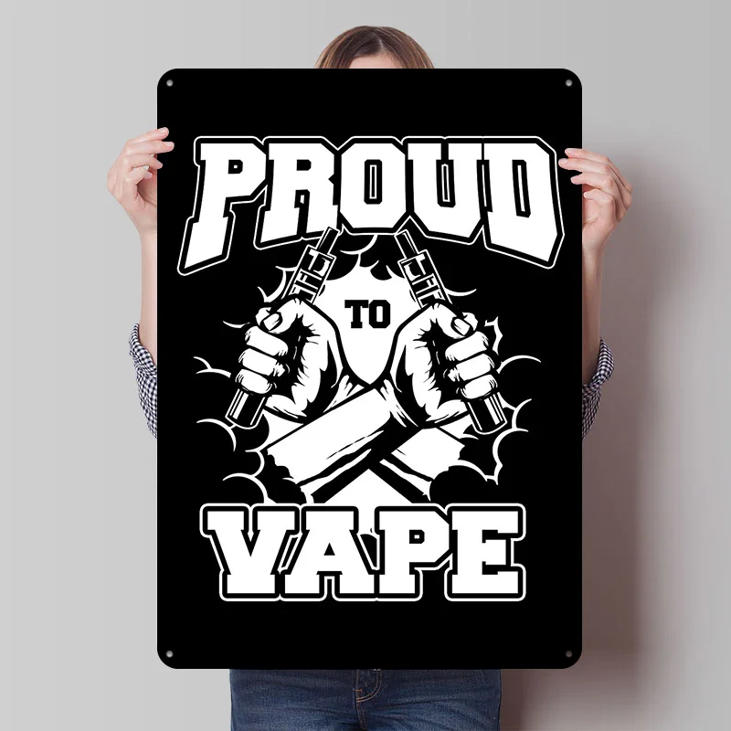 Pósteres de hojalata Vape Vaper Vaping, arte de pared personalizable, carteles de Metal Retro Vintage para el hogar, habitación, decoración Mancave, garaje acogedor