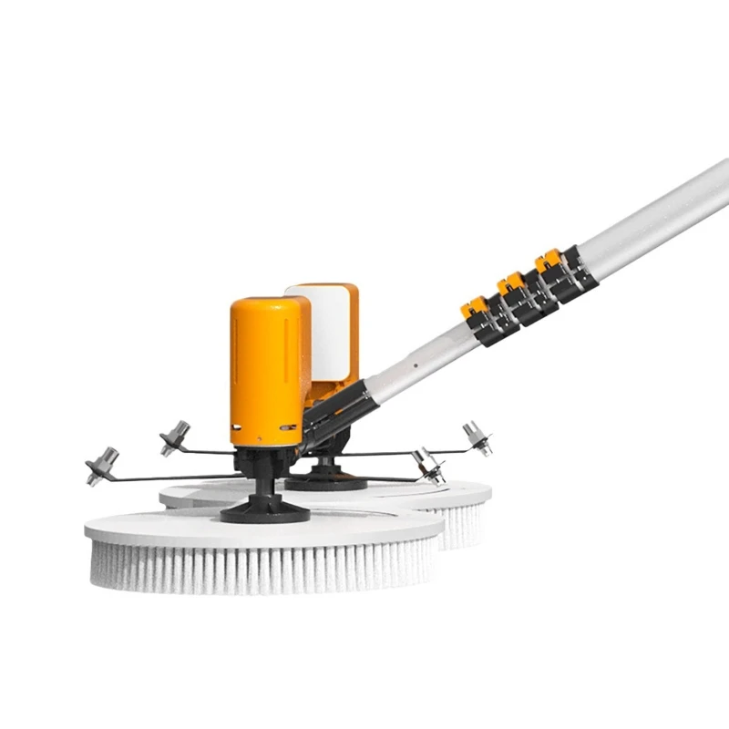 Equipo de limpieza fotovoltaica Robot de limpieza de paneles solares fotovoltaicos Herramienta de limpieza eléctrica de doble cabezal