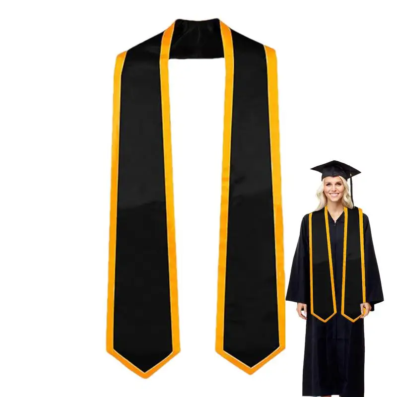 Graduation Stole Sash Satin Plain Honor Stole Bachelor Gown Scarf Unisex Adult Graduation Honors Stole Graduations