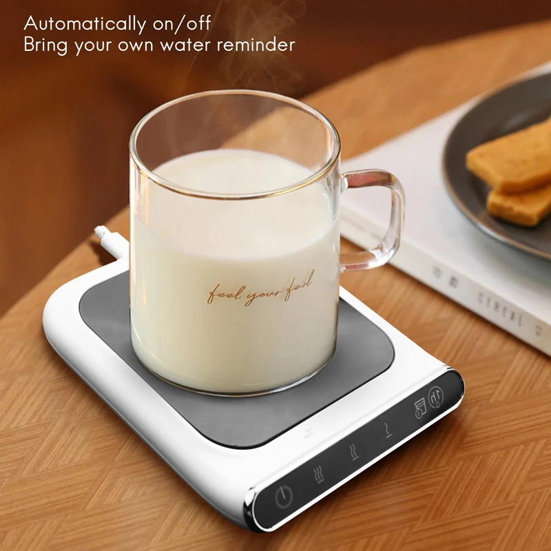 Scalda tazza da caffè per scrivania 3 marce temperatura costante regolabile 55 °C scalda tazza con promemoria acqua bevanda Home Office