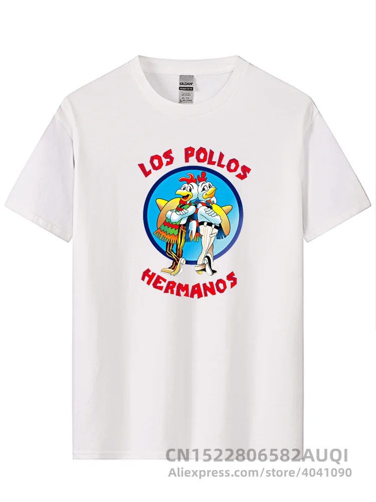 Men\'s High Quality T-shirt100%cotton Breaking Bad LOS POLLOS Chicken Brothers Printed Casual Funny Tshirt Male Tee Shirts