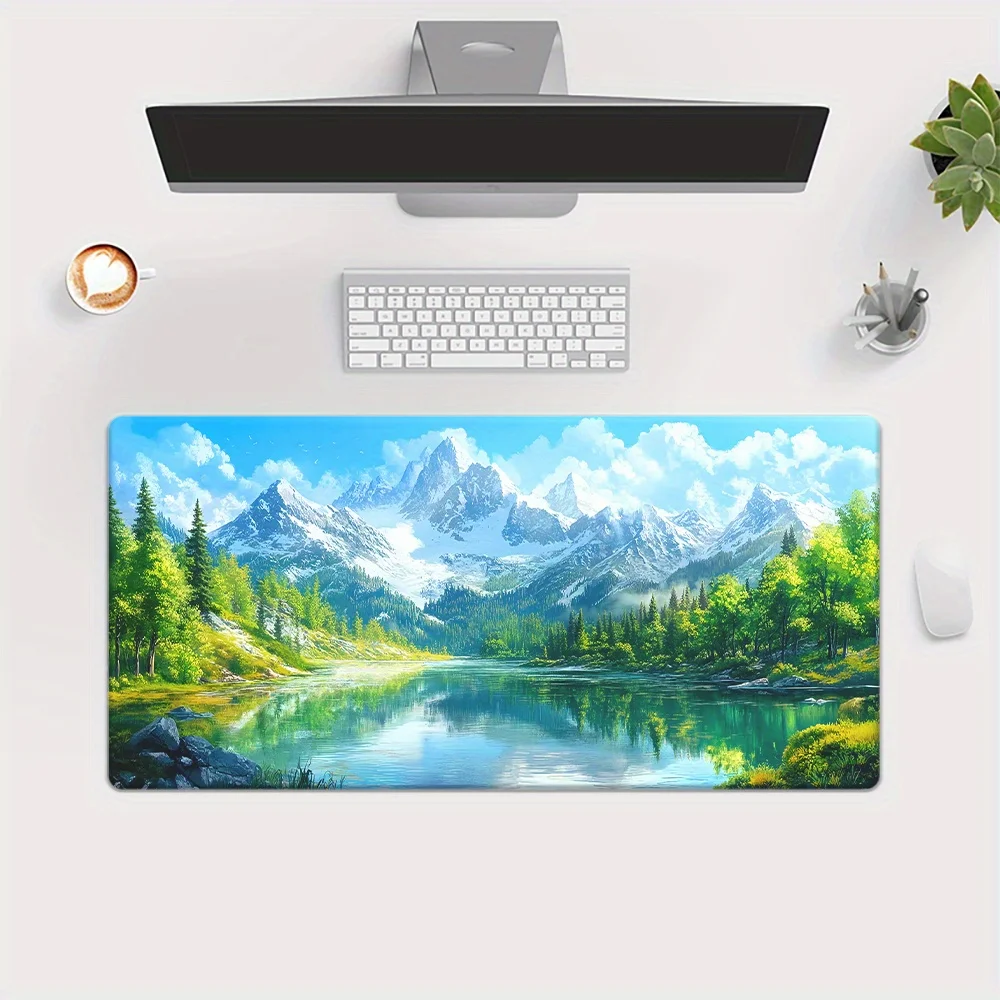 

Snow Mountain Scenery Pattern Mouse Pad Large Rubber Anti-slip Desk Accessories Mousepad for Office and Gamer Keyboard Decor Mat