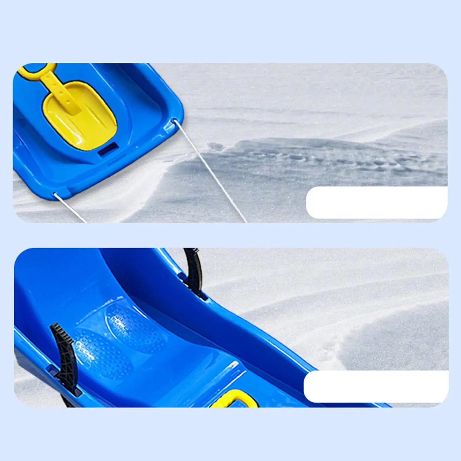 92cm Snow Sled Toboggan Supplies Multifunction with Brake Sleigh Grass Sliding